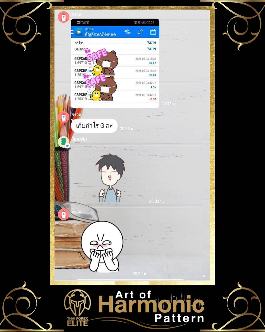 ผลลัพธ์จริงจากผู้อ่านตำรา AOH — ภาพหน้าจอผลการเทรด