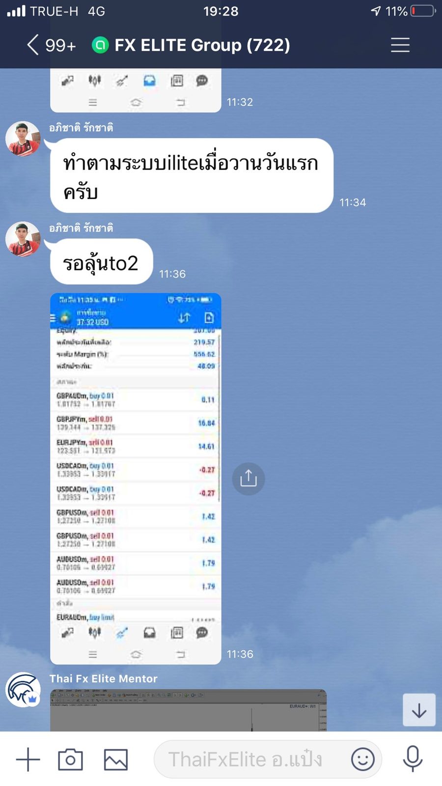 ผลลัพธ์จริงจากนักเรียน ATM — ภาพหน้าจอผลการเทรด